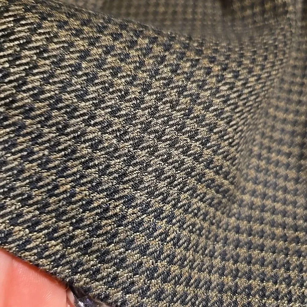Vtg Ashford Lane Blazer Mens 42XL Brown Houndstooth Suit Jacket Sport Coat Retro